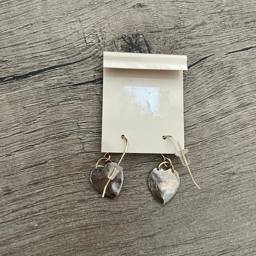 J&I Sterling Silver Heart Earrings NEW - Picture 2 of 3
